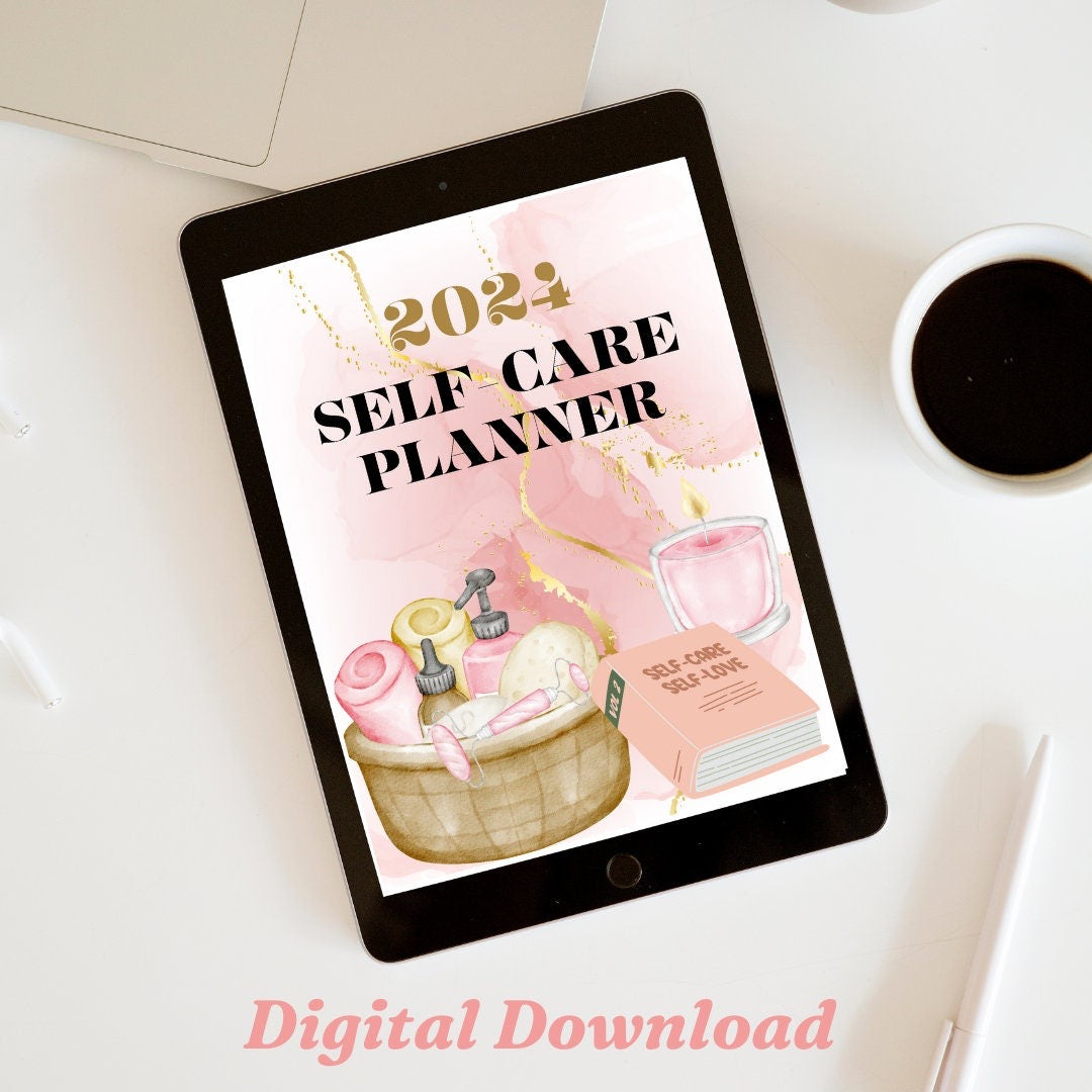 2024 Pink & Gold Digital Self-Care Planner